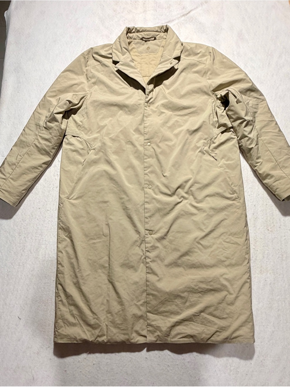 LULULEMON PARKWAY MEN'S LONG COAT PRIMALOFT TRENCH M